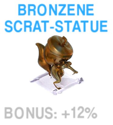 Bronzene Scrat-Statue  